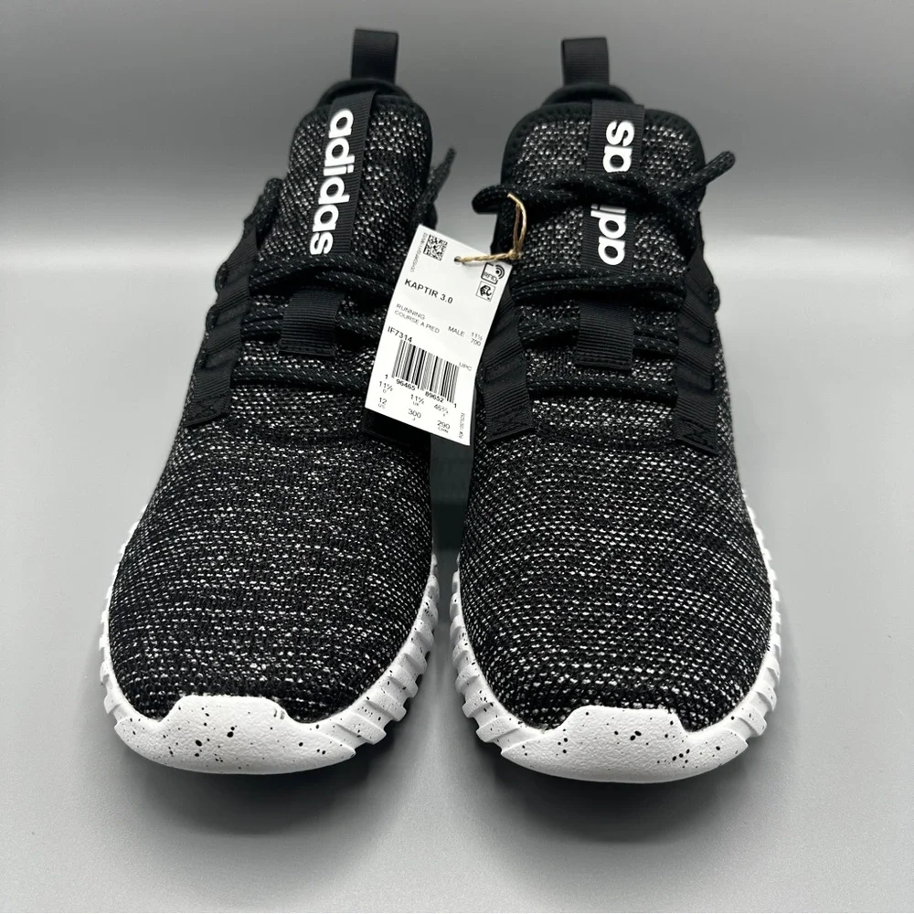 Adidas Kaptir 3.0 Running Athletic Gym Sneakers Men's Size 12 Black White